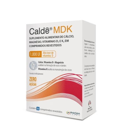Cálcio Caldê MDK 1000UI 30 Comprimidos