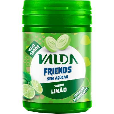 Pastilhas Valda Friends sem Açúcar Limão Pote 50G