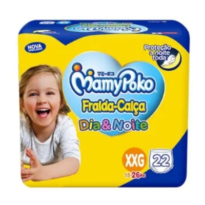 Fralda Mamypoko Calca Dia/Noite Mega XXG 22 Unidades