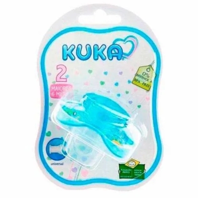 Chupeta Kuka Redondo 2266 Azul 6+ Meses 1 Unidade