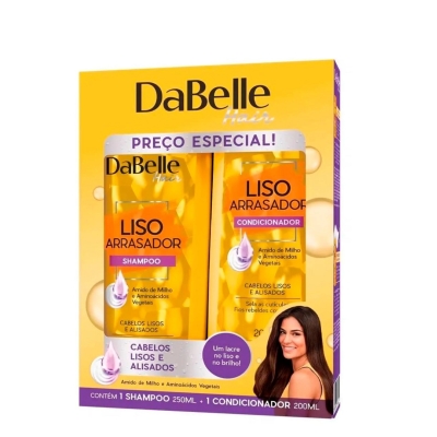 Kit Dabelle Liso Arrasador Shampoo 250ml E Condicionador 175ml
