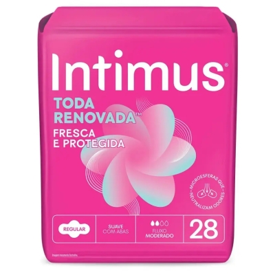 Absorvente Intimus Toda Renovada Suave Com Abas 28 Unidades