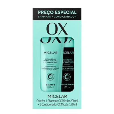 Kit Shampoo 200ml + Condicionador 170ml Ox Micelar