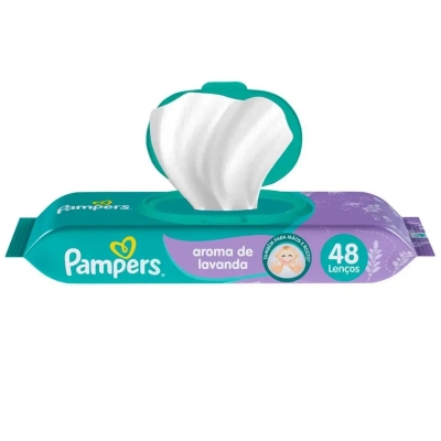 Lenço Umedecido Pampers Aroma de Lavanda 48 Unidades