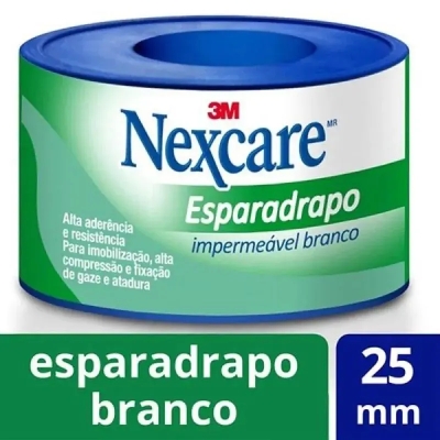 Esparadrapo Impermeável Nexcare Branco 25mm x 3m