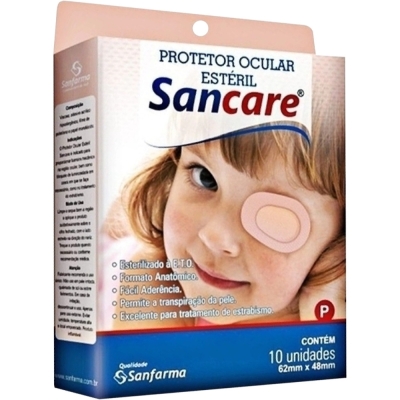 Protetor Ocular Estéril Pequeno Sancare 10 Unidades