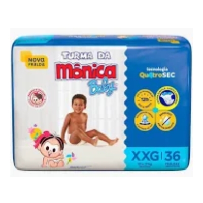 Fralda Turma da Mônica Baby XXG 36 Unidades