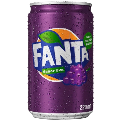 Fanta uva lata sleek 220ml