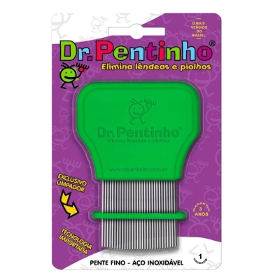 Pente Fino de Aço Inox DR.Pentinho - Verde