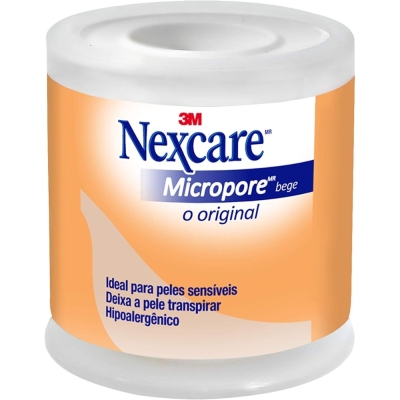 Fita micropore nexcare bege 5.0cmx4.5mts