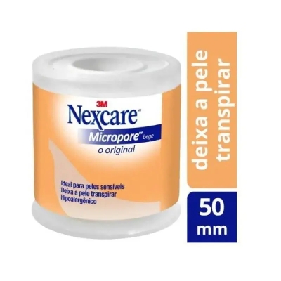 Fita Micropore Nexcare Bege 50mm x 4,5m