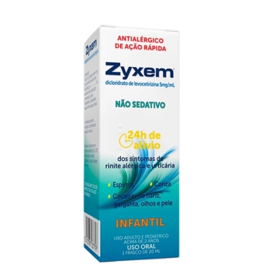 Zyxem Dicloridrato de Levocetirizina 5mg/ml Gotas 20ml