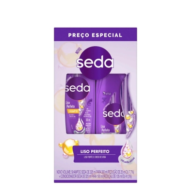 Kit Seda Liso Perfeito Shampoo 300ml + Condicionador 190ml