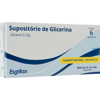 Supositorio de Glicerina Adulto Esgrilax 2,27g 6 unidades