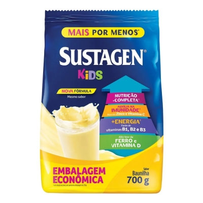 Suplemento Infantil Sustagen Kids a partir de 3 anos Baunilha 700g