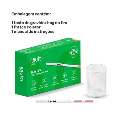 Teste de Gravidez em Tira com Copo Coletor Multi Saúde - HC364