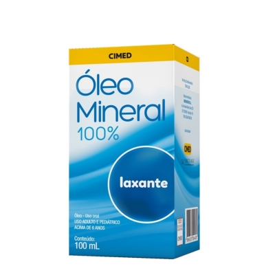 Óleo Mineral 100% - Cimed Frasco com 100mL de Óleo Uso Oral e Tópico