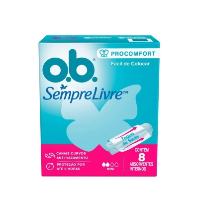 Absorvente Interno Ob Sempre Livre ProComfort Mini 8 Unidades