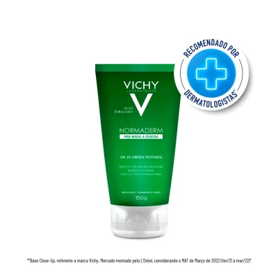 Gel de Limpeza Facial Vichy Normaderm Pele Mista a Oleosa 150g