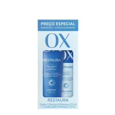 Kit OX Restaura Shampoo 375ml + Condicionador 170ml