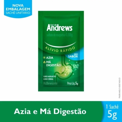 Sal de Andrews Sulfato de Magnésio 0,88g Sachê Efervescente 5g