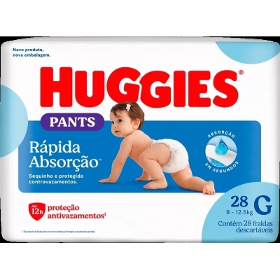 Fralda Huggies Pants Rápida Absorção Mega 28 Unidades
