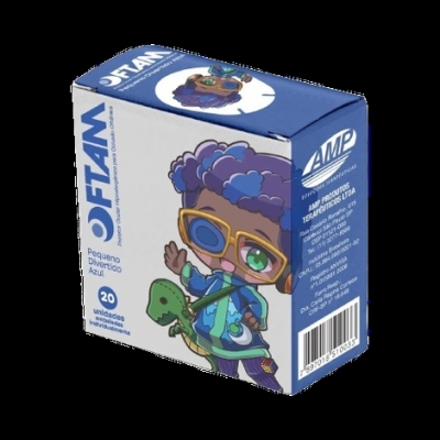 Protetor Ocular Oftan Divertido Masculino 20 Unidades