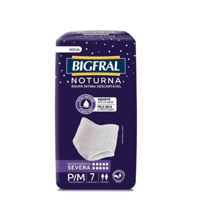 Roupa Íntima Bigfral Noturna P/M Unissex 7 Unidades