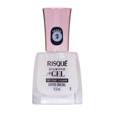 Esmalte Risqué Diamond Gel Top Coat Fixador 9,5ml - Efeito Cristal