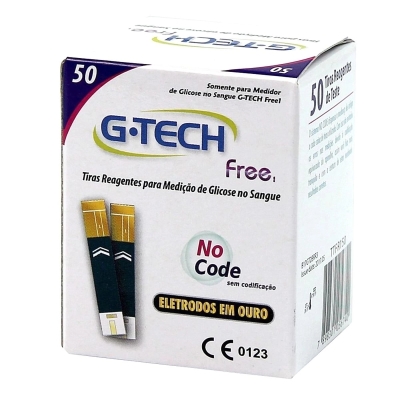 Tiras Reagentes para Medição de Glicose G-Tech Free 1 com 50 unidades