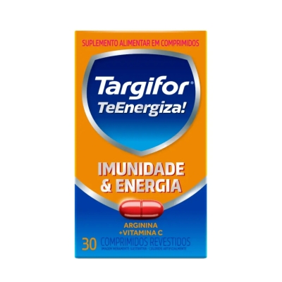 Vitamina C 500mg + Arginina 500mg Targifor TeEnergiza! 30 Comprimidos