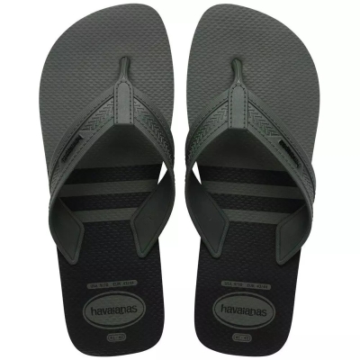 Sandália Havaianas City Basic Verde Olive Preto 43/44