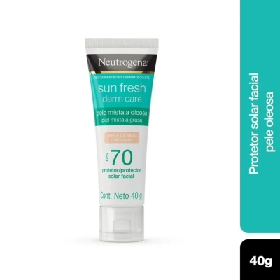 Protetor Solar Facial Neutrogena Sun Fresh Derm Care FPS 70 Clara 40g