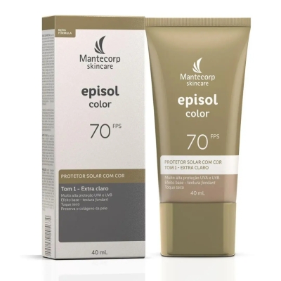 Protetor Solar Facial Episol Color Fps 70 Tom 1 40ml
