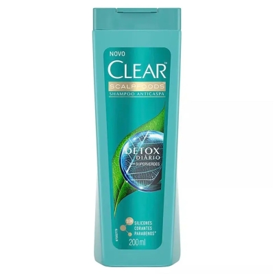 Shampoo Anticaspa Clear Detox Diario 200ml