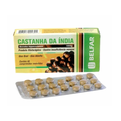 Castanha da india 100mg 60 cpr belfar