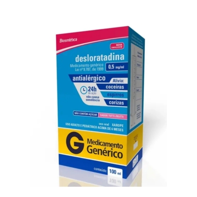 Desloratadina 0,5mg/ml Xarope 100ml Genérico Biosintética 