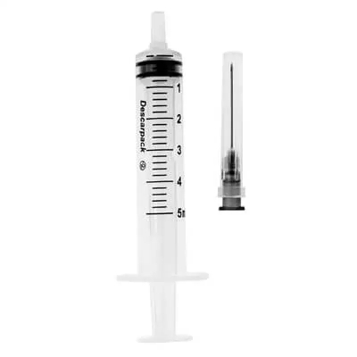 Seringa 5Ml Slip com Agulha 25X0,7 Slip Unidade - Descarpack