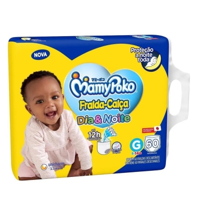 Fralda Mamypoko Calca Dia/Noite Giga G 60 Unidades