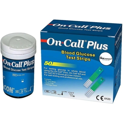 Tiras Reagentes Frasco Teste Glicemia On Call Plus 50 Unidades