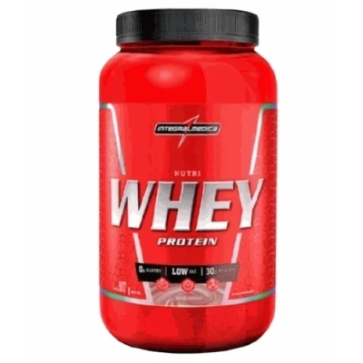 Nutri Whey Protein Integralmedica Morango Pote 907g