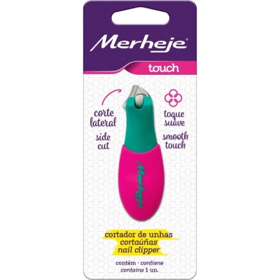 Cortador de Unhas Merheje Touch Verde e Rosa