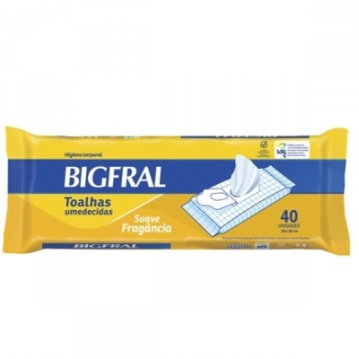 Toalha umed bigfral 40un