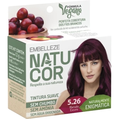 Tinta de Cabelo Permanente Embelleze Natucor - 5.26 Marsala Escuro