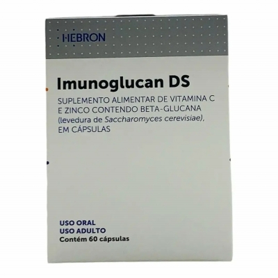 Imunoglucan Ds Vitamina C Zinco e Beta Glucana 60 Cápsulas