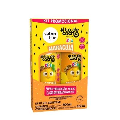 Kit Salon Line To De Caho kids Shampoo 300ml E Condicionador 200ml Maracujá