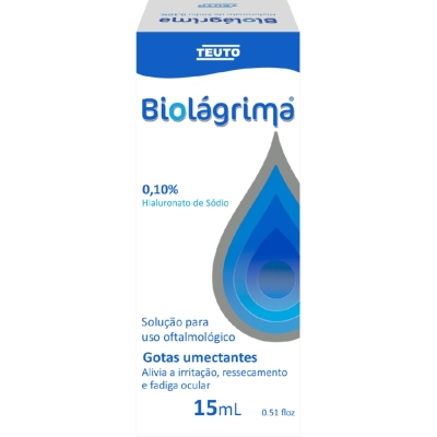 Solução Oftálmica Lubrificante Biolágrima Hialuronato de Sódio 0.10% 15mll