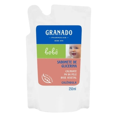 Refil Sabonete Líquido Infantil Granado Bebê Calêndula 250ml