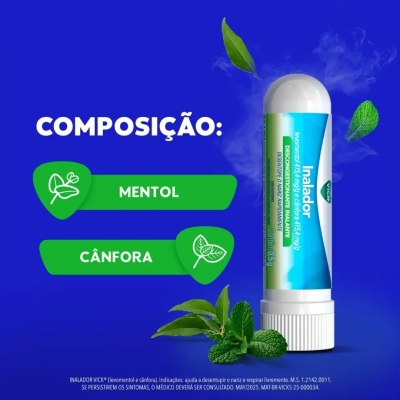 Vick Inalador Descongestionante Nasal 0,5g 1 Unidade