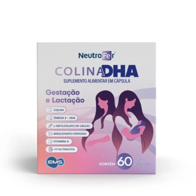 Polivitamínico Neutrofer Colina DHA para Gestantes 60 Cápsulas